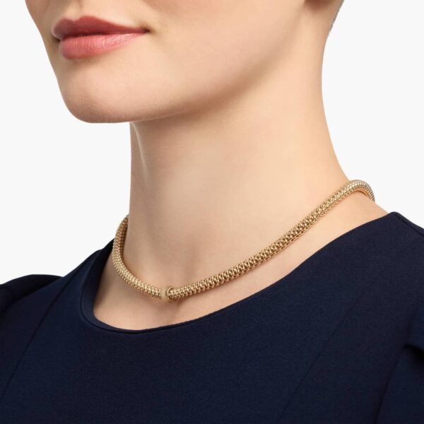 18" Popcorn Chain Textured Bead Necklace in 14K Yellow Gold - Image 2