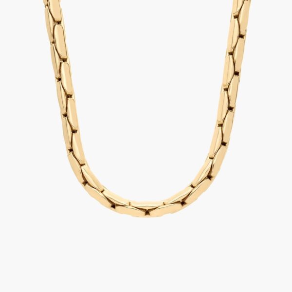 20" Locked Link Chain Necklace in 14K Yellow Gold (6mm) - Image 3