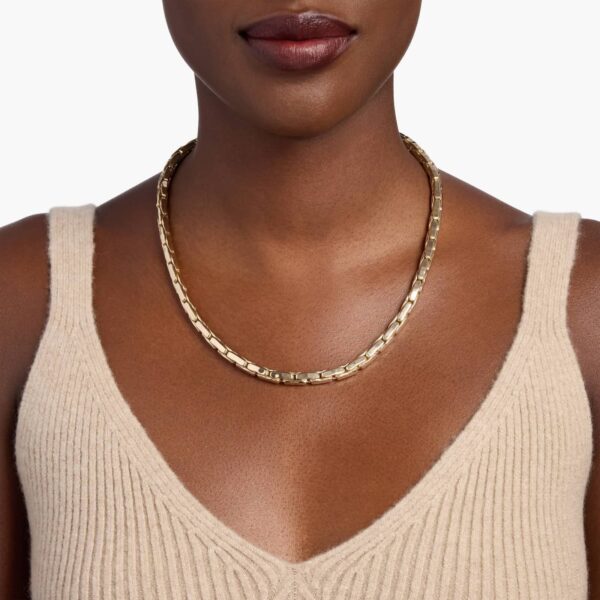 20" Locked Link Chain Necklace in 14K Yellow Gold (6mm)