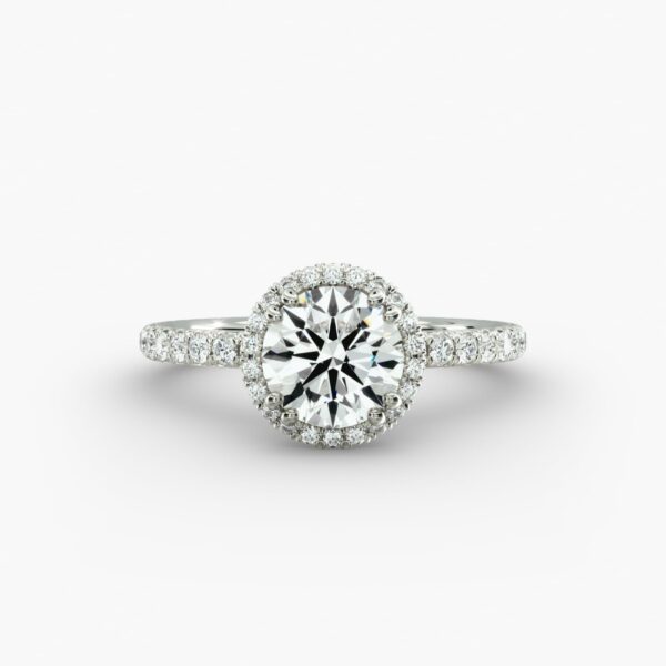 Blue Nile Studio Heiress Halo Diamond Engagement Ring in 14K White Gold - Image 4